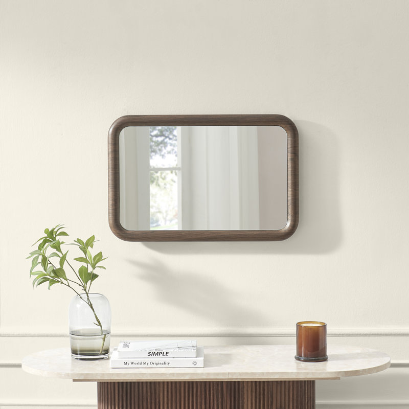 Betheny Solid Wood Rectangle Mirror, 60 cm H x 40 cm W
