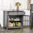 Audel Kitchen Cabinet with 2 Drawers and Glass Doors,Dining cabinet,Office credenza -1739794633