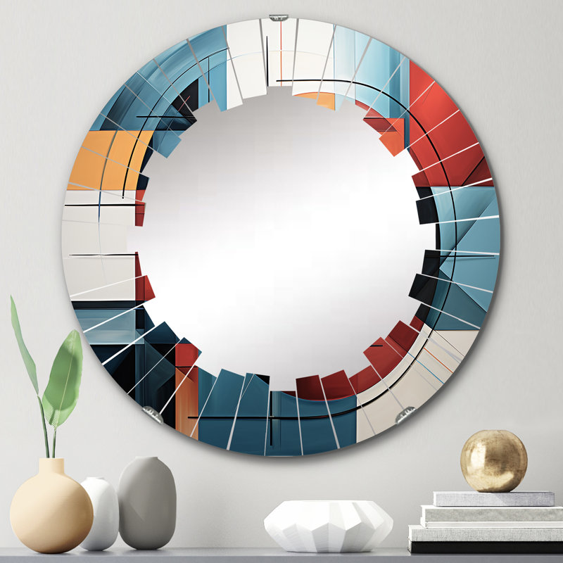 Hardedge Geometry II Circle Mirror, 24" x 24"