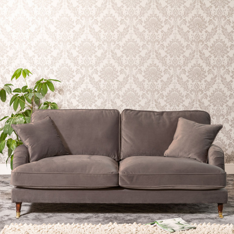 Fabiola Velvet Sofa, Dark Grey, 4