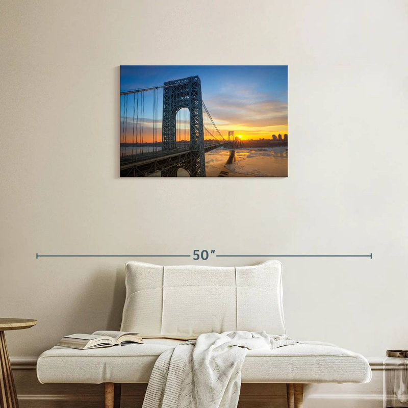 Lilie George Washington Bridge At Sunrise, 20" H x 30" W