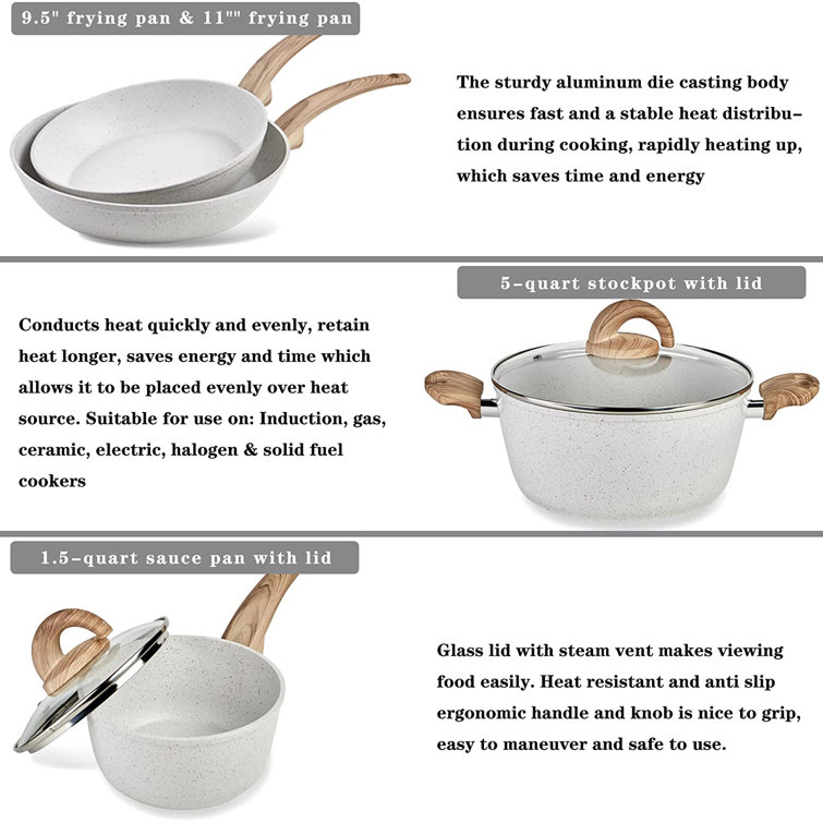 6 - Piece Non-Stick Ceramic Cookware Set