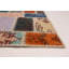 Tapis unique en laine noué à la main style Kosak des années 2010 de 5 pi 7 po x 7 pi 11 po gris clair / vert / rouge Anauri