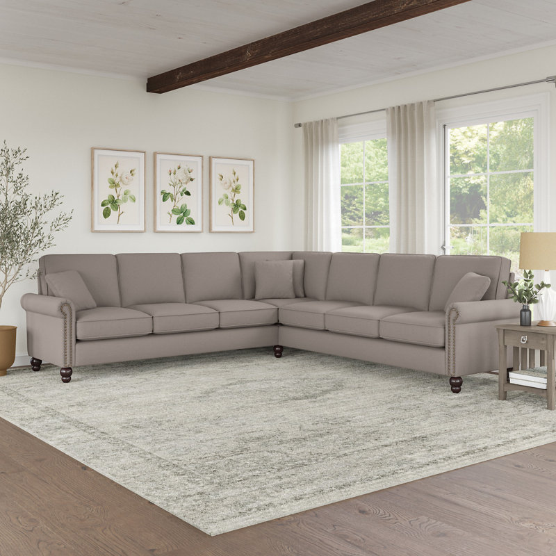 Canapé modulaire Atifah, Beige, H 36 po x l 111 po x P 111 po