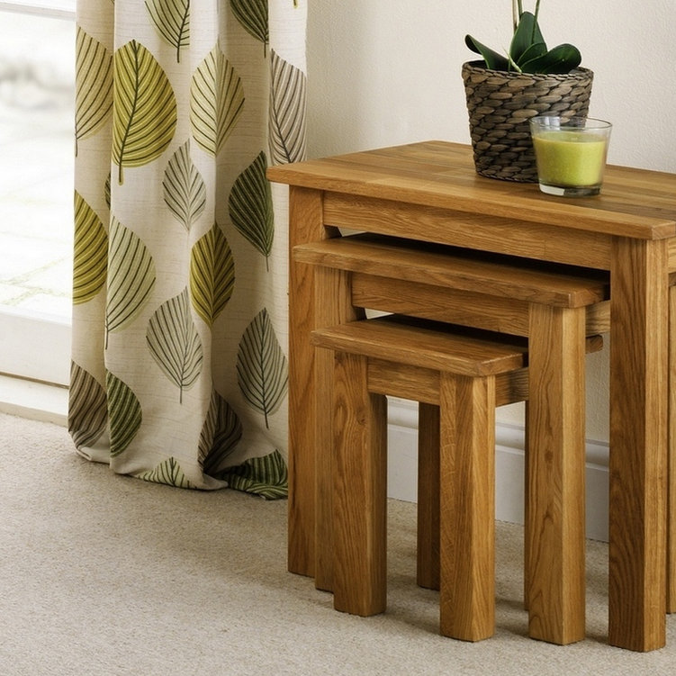 Carmel Solid Wood Nesting Tables, Oak