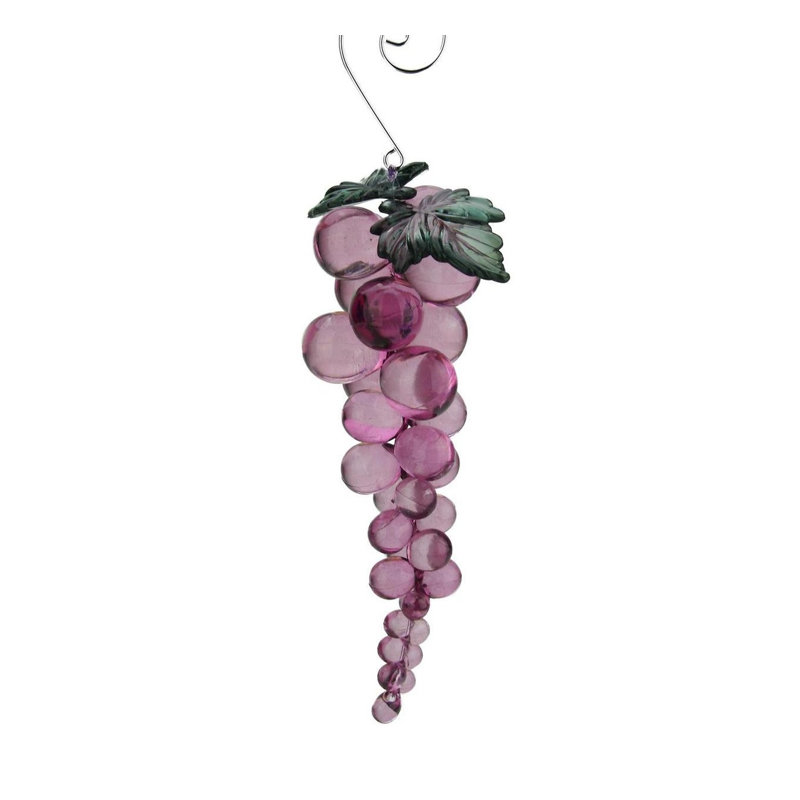 Ornement de Noël en grappe de raisin 7 po Tuscan Winery, Violet
