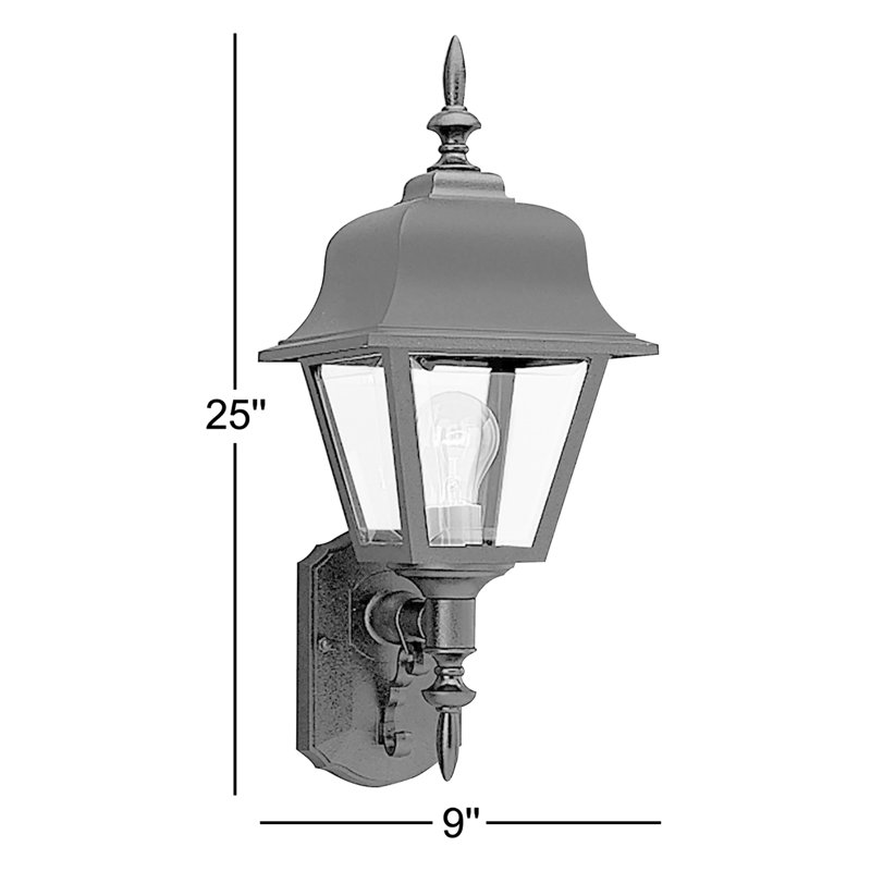 One Light Outdoor Wall Lantern from Generation Lighting , Black