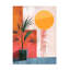 Œuvre bolognaise sur fond rose, lune et soleil-104292553