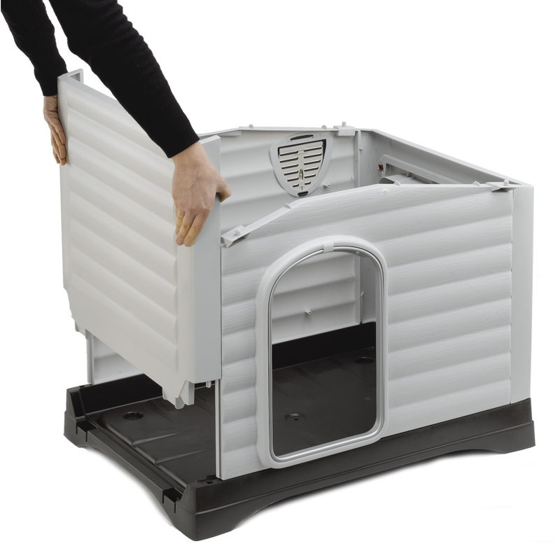 Plastic Dog House, 53cm H x 73cm W x 59cm D