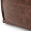 Repose-pieds carré en cuir véritable brun Sheffield-132211078
