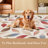 Machine Washable Rug Modern Leaf Area Rug Ultra-Thin Rug Durable Floor Carpet Easy-Cleaning Rug-1559671465