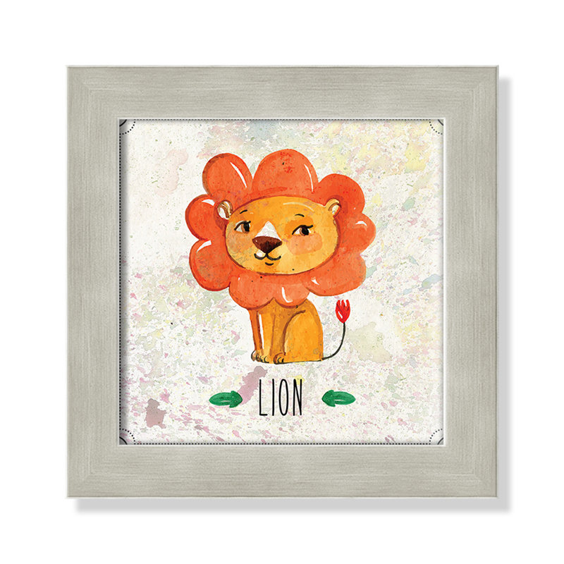 Impression sur papier Jungle Day 1 ', H 8 po x l 8 po x P 0,6 po, Encadré plat argent chaud