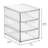 3-Drawer Stackable Organizer - Pull-Out Sliding Storage Drawers for Kitchen or Pantry - Clear