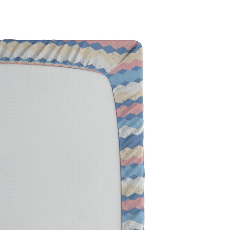 Microfiber Chevron Fitted Sheet, Full Fitted Sheet