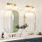 2-light Vintage Wall Sconces Bathroom Vanity Light With Milk Glass Shade-826605553