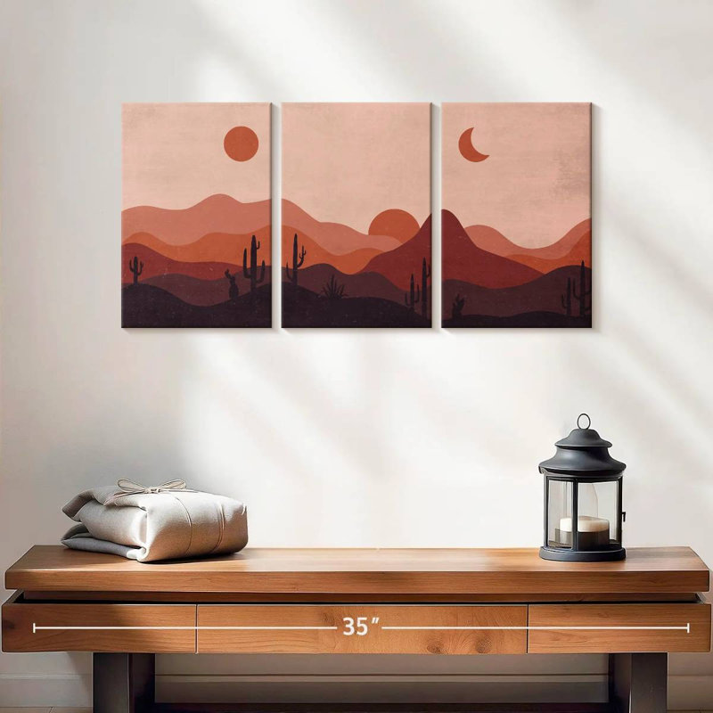 Désert de paysages abstraits, impression sur toile, H 26 po x l 12 po x P 1 po
