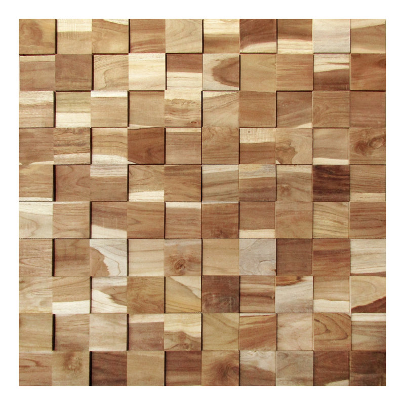 Panneau mural en bois massif récupéré naturel 7,75 po x 20 po