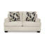 Causeuse Burgess, polyester beige quartz, 2 coussins décoratifs, 70 po