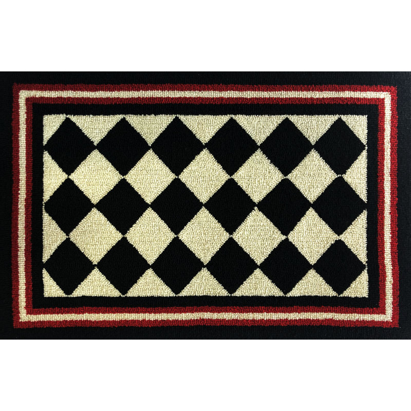 Harlequin Red Border_26384, Rectangle 2 pi 6 po x 4 pi