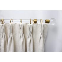 allen + roth Brushed Gold Stainless Steel Single Shower Curtain