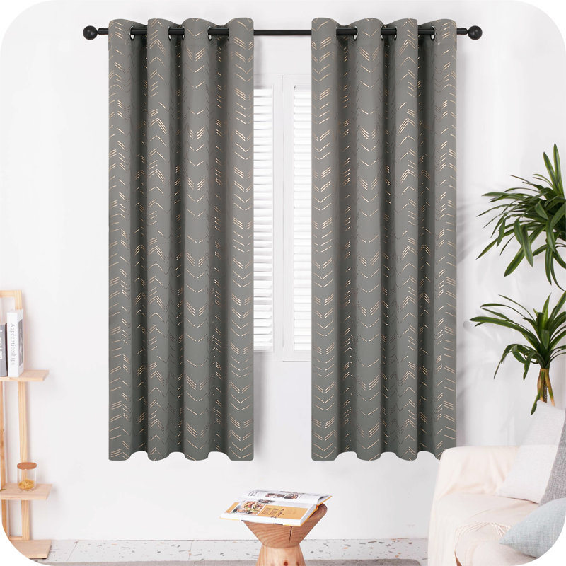 Abrahamsen Blackout Curtain Pair, Light Grey, 66cm Width x 138cm Drop