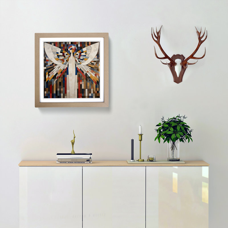 Single Picture Frame Print on Wood, Oak
