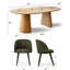 Ensemble de table de salle à manger extensible moderne de 47 à 83 po avec fauteuils rembourrés Modern-157072872-157072877