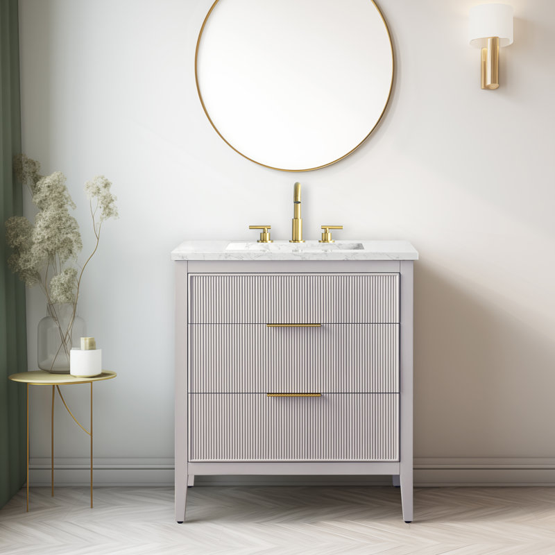 Emma 30" W Single Vanity, Taupe