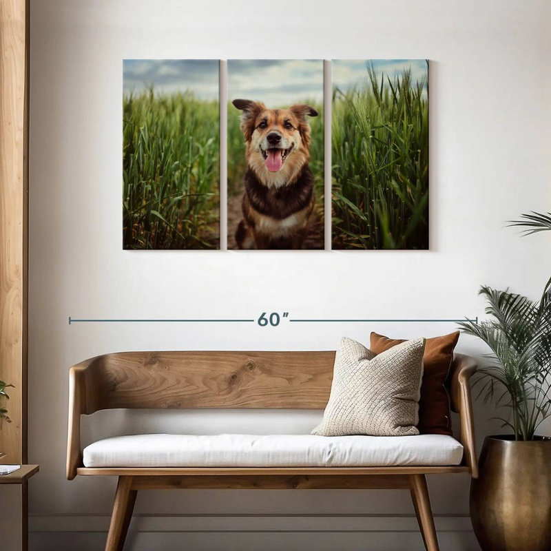 Brampt Dog In The Cornfield, 28" H x 45" W