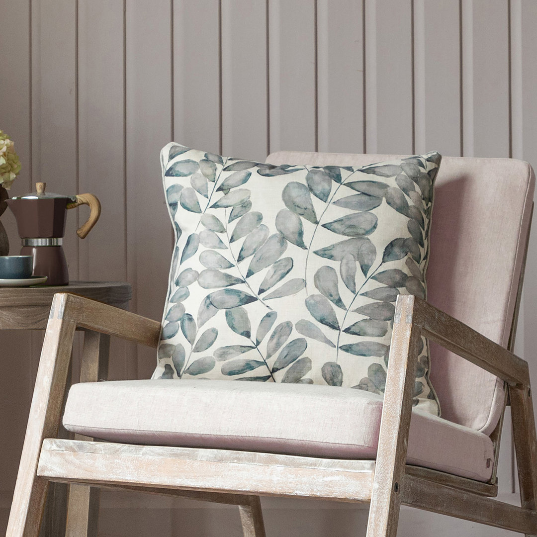 Rowan Rowan Floral Piped Cushion Feathers Floral Square Scatter Cushion Cushion With Filling