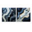 Blue Stone Geode Minimalisme - Ensemble de 2 verres muraux en acrylique Spiritual Stone-380667645