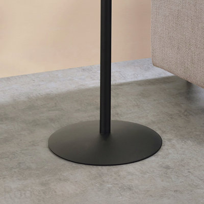 Table de bout 17,5 po avec plateau texturé en marbre noir