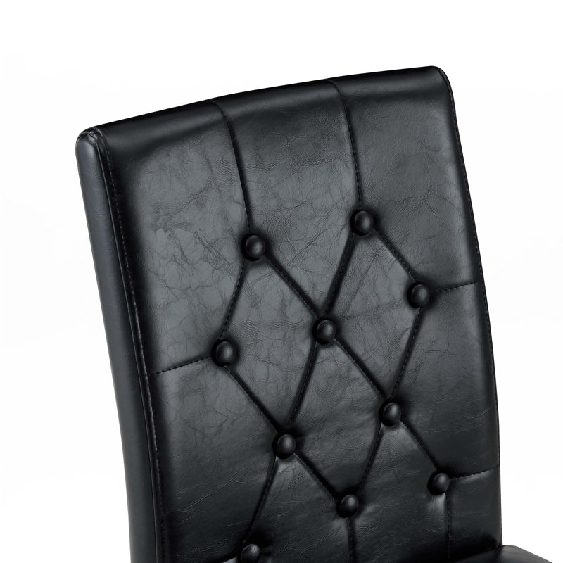 Chaises de salle à manger en polyuréthane, Noir