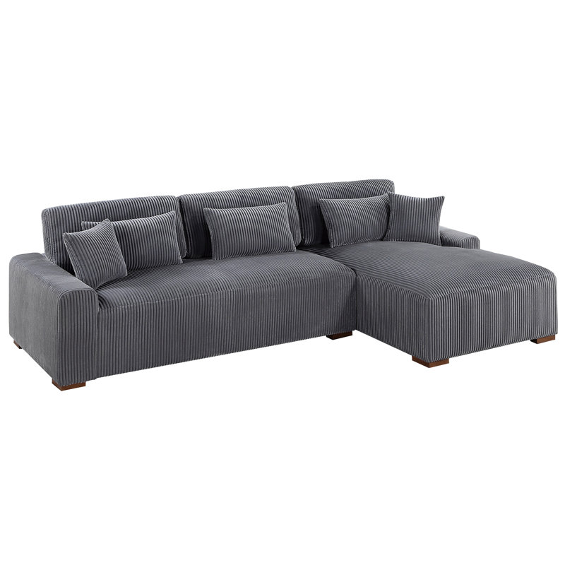 Canapé modulaire moderne 2 pièces Mod, Gris foncé