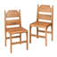 Chaises de salle à manger d'appoint en bois massif Celine - entièrement assemblées