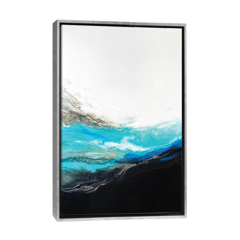 «Resounding Wave» par Spell rebond Fine Art - impression, 26" H x 18" W x1.5" D, Silver Frame, Pas de tapis