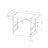 Rectangular Writing Desk, Computer Desk, Office Desk With Metal Base-1426591992