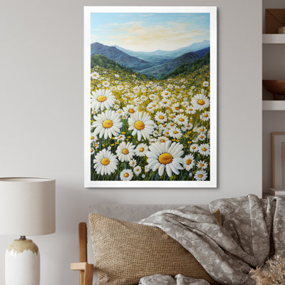 Mountain Daisies On Hill II, reproduction d'art sur toile