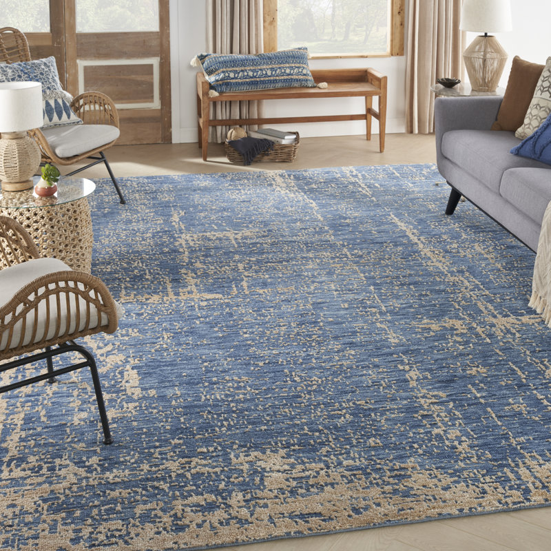 Abstract Hand Woven Area Rug, Rectangle 8'6" x 11'6"