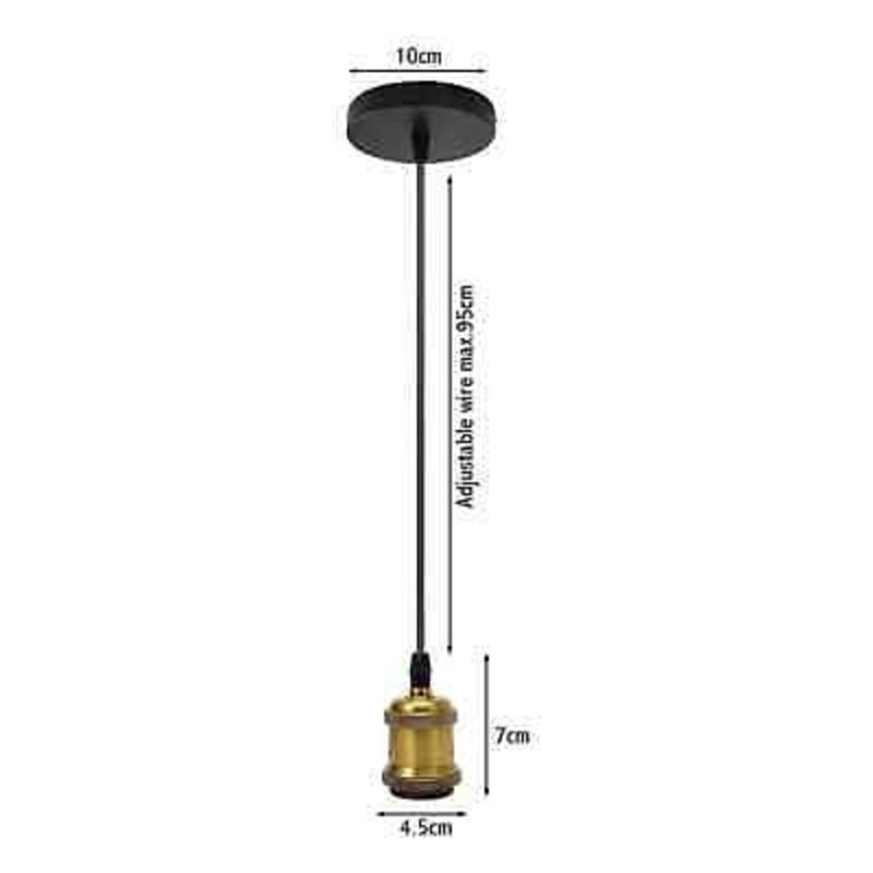 1 - Light Simple Pendant, Yellow Brass