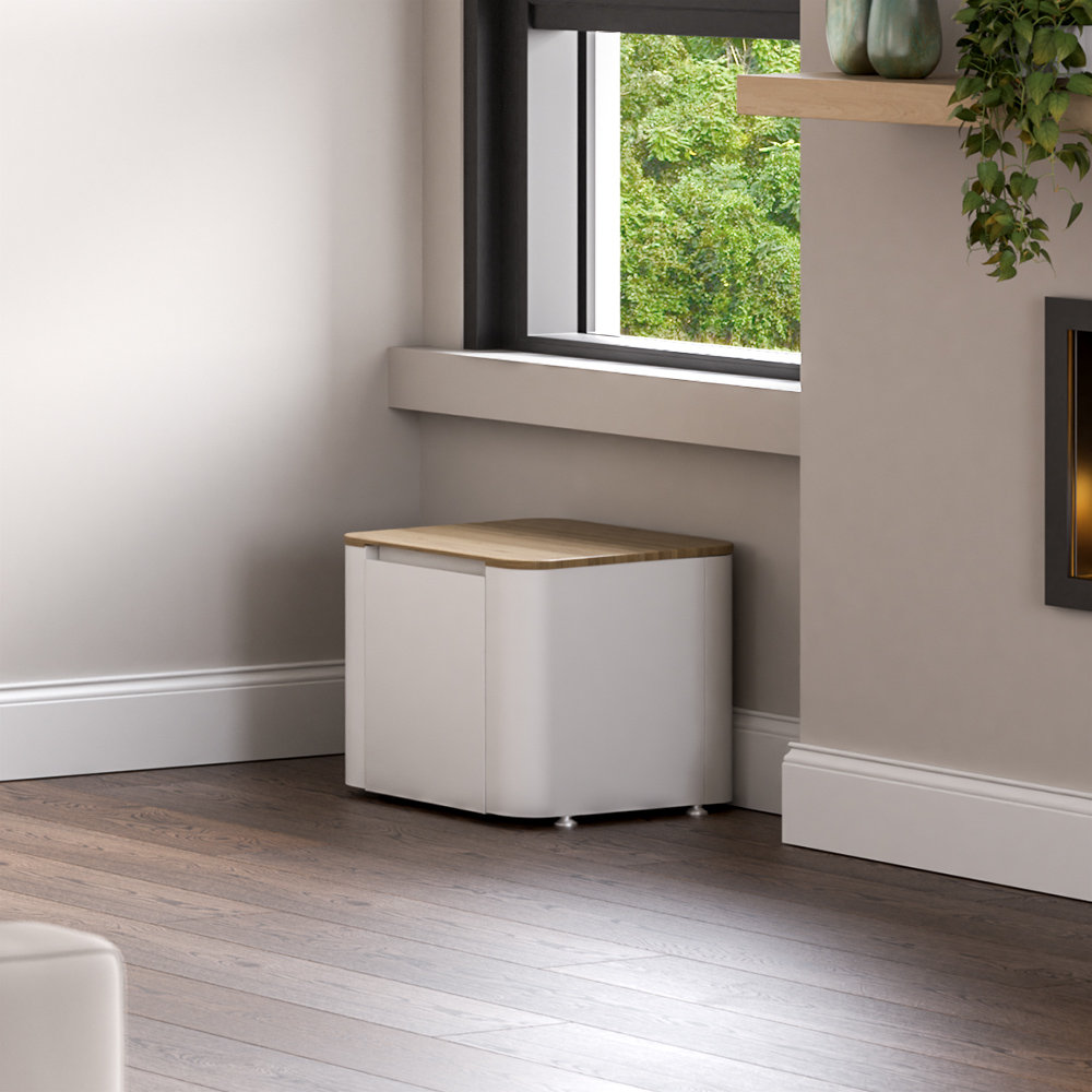 Everest Home Compact Storage Bench With Bamboo Top | Wayfair