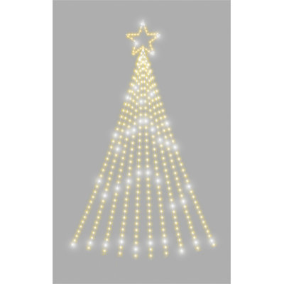 The Seasonal Aisle Waterfall 2D Christmas Tree with Warm White LEDs 16ft
