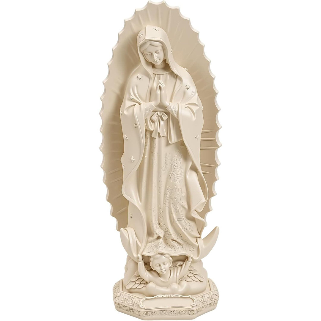 11" Handcrafted Our Lady of Guadalupe Statue - Catholic Resin Home Altar Decor