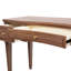 Bureau de direction à 3 tiroirs en bois d'hévéa et placage Dauphin