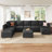 Tremee U-shaped Modular Sectional Sofa with Chaise-1479947104