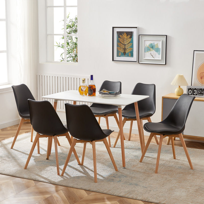 Milana 6 - Person Dining Set, Black