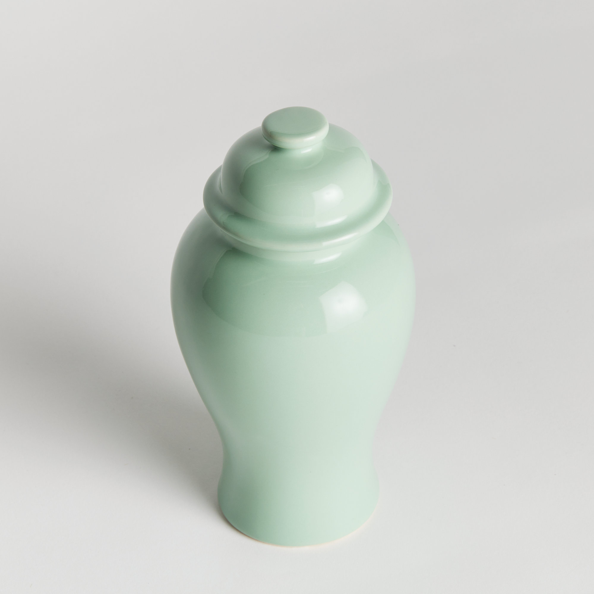 Ricki Ceramic Ginger Jar, Green, 13.25"