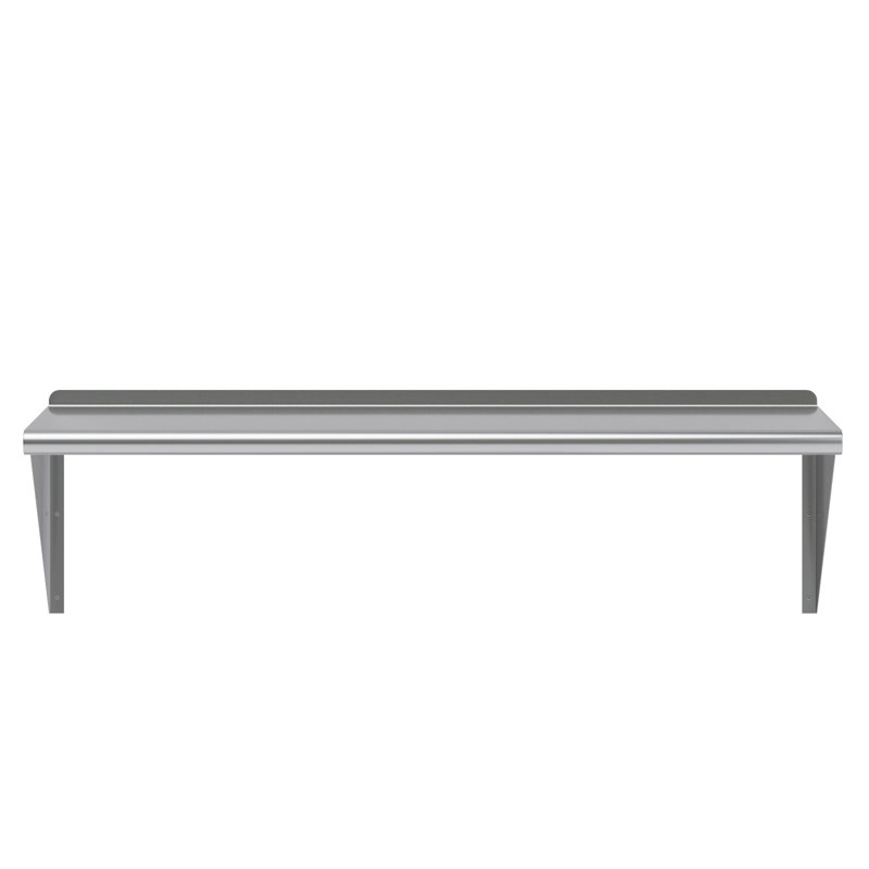 Tablette murale en acier inoxydable, H 17 po x l 48 po x P 18 po