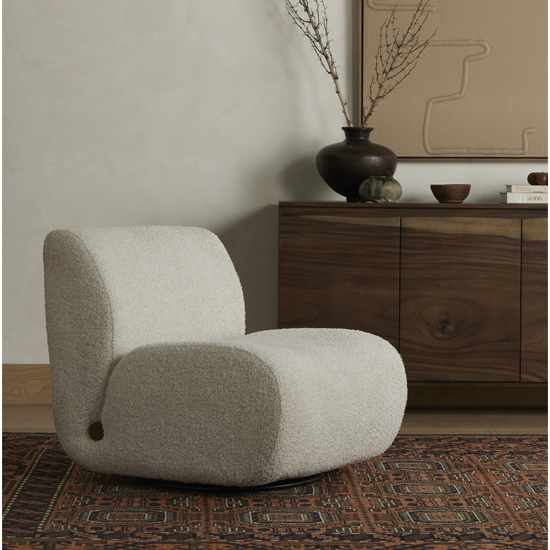 Siedell Swivel Lounge Chair, Sheldon Ivory
