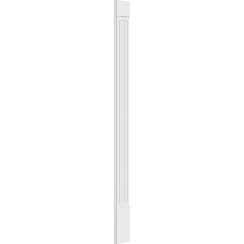 Pilastre cannelé en PVC (la paire), 10 po, Base et chapiteau standards